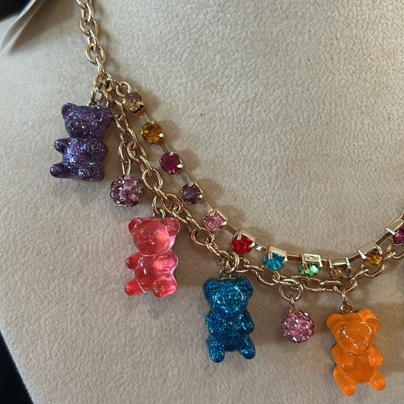 Betsey Johnson Colorful Gummy Bears & Crystal Necklace-Boutique - Picture 4 of 8